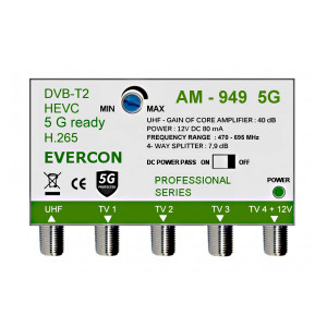 HEVC ant zesilovač pro 4 TV Evercon AM-949 5G