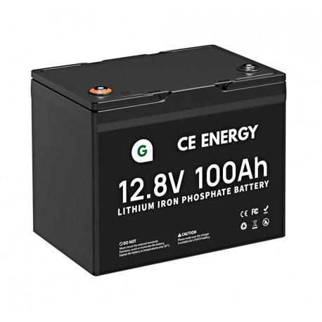 Solární LiFePO4 baterie 12,8 V 100Ah BMS